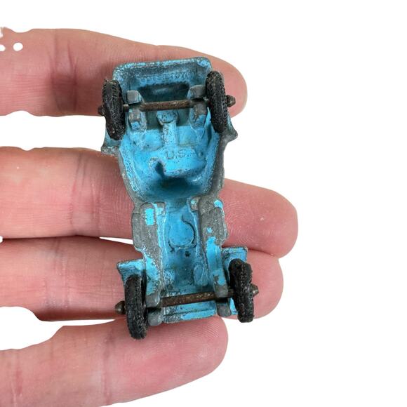 Vintage Tootsie Toy Blue 1960 2 Seater Hot Rod Dragster Metal Car Diecast - Picture 4 of 4